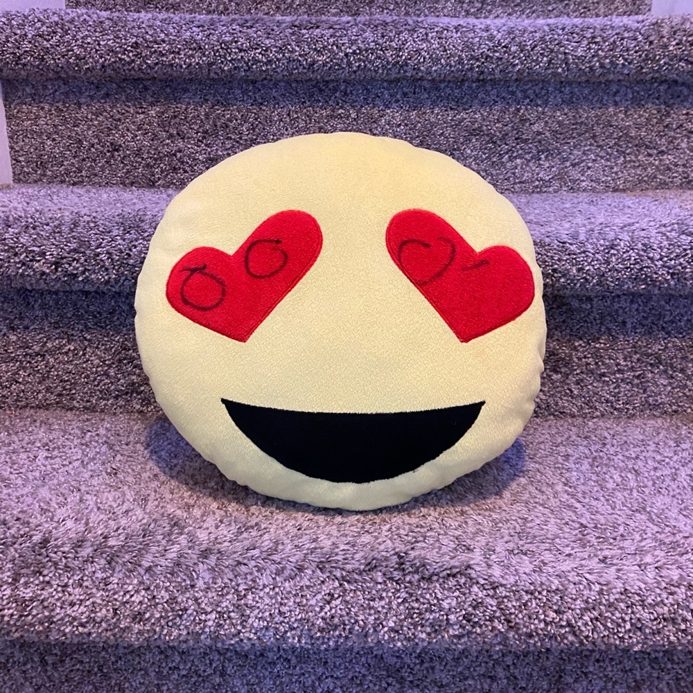 Heart Eyes Emoji Pillow Plushy